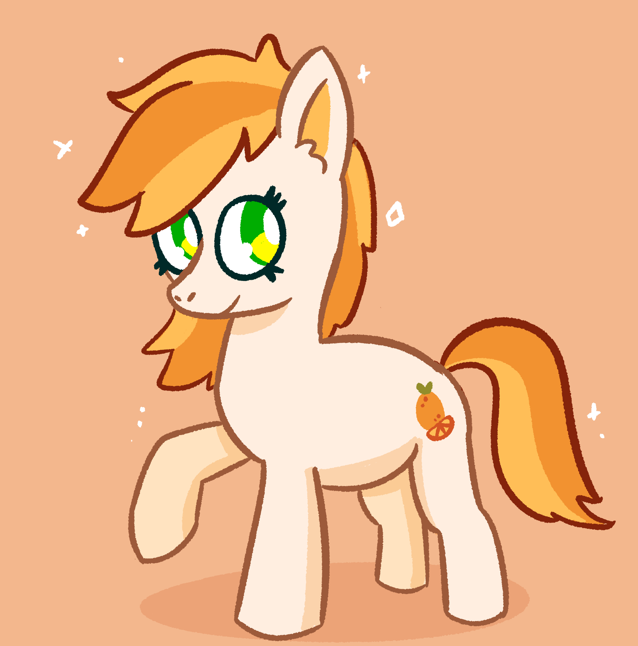 Drawing of a My Little Pony toy I had for a day as a kid before I got rid of it because I was embarrassed for liking ''girl stuff''. It smelled like oranges :)