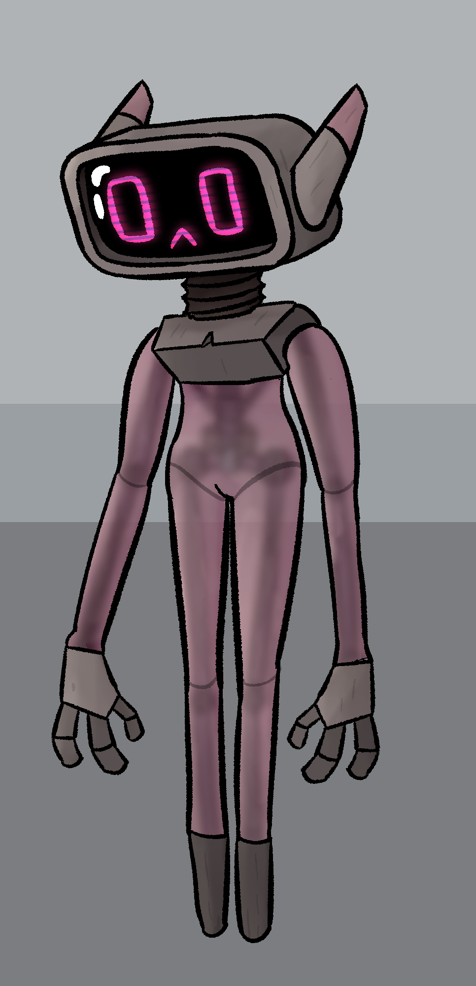 Robot I doodled that has 'skin' made of that squishy stressball type material.